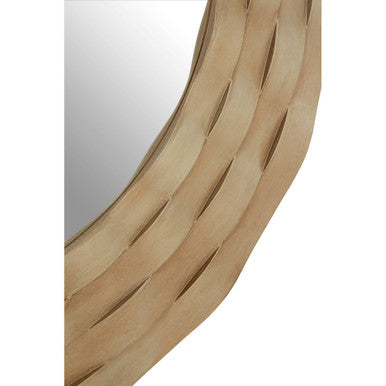 Orsina Gwenn Round Wall Mirror – Antique Silver Finish Modern Decor