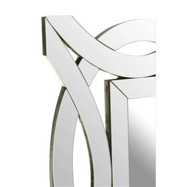 Orsina Ginnette Wall Mirror – Silver Decorative Sculptural Mirror