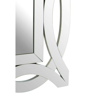 Orsina Ginnette Wall Mirror – Silver Decorative Sculptural Mirror