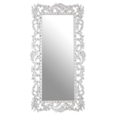 Orsina Geonna Wall Mirror – Silver Beveled Glass Decorative Mirror