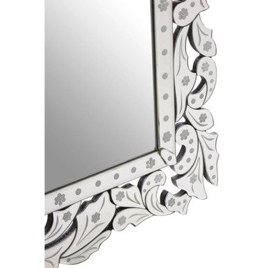 Orsina Geonna Wall Mirror – Silver Beveled Glass Decorative Mirror