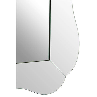 Orsina Gavri Wall Mirror – Silver Bevelled Segmented Frame Design