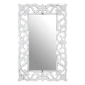 Orsina Ginny Wall Mirror – Silver Baroque Beveled Decorative Mirror