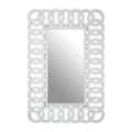 Orsina Gianna Wall Mirror – Silver Geometric Interlocking Frame