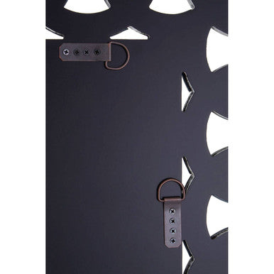Orsina Gianna Wall Mirror – Silver Geometric Interlocking Frame