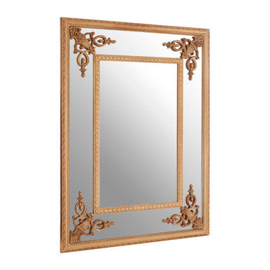Orsina Marseille Gold Wall Mirror – Ornate Beaded Frame with Motifs