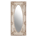 Orsina Marseille Oval Wall Mirror – Champagne Silver Decorative Border