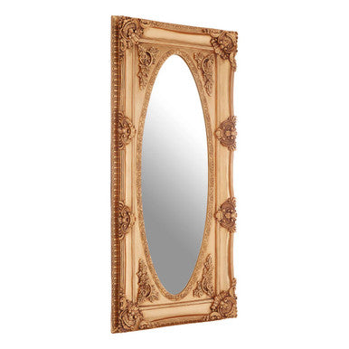 Orsina Marseille Gold Oval Wall Mirror – Ornate Acanthus Leaf Frame