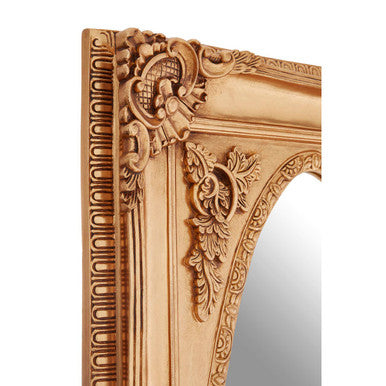 Orsina Marseille Gold Oval Wall Mirror – Ornate Acanthus Leaf Frame