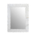 Orsina Rabia Wall Mirror – Silver Geometric Mosaic Frame Decor