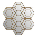 Orsina Riva Gold Hexagon Wall Mirror – Art Deco Geometric Design