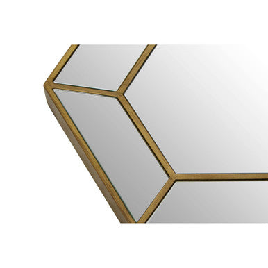 Orsina Riva Gold Hexagon Wall Mirror – Art Deco Geometric Design