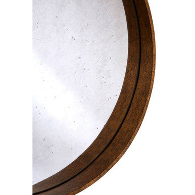Orsina Colton Round Wall Mirror – Antique Gold Frame Vintage Style