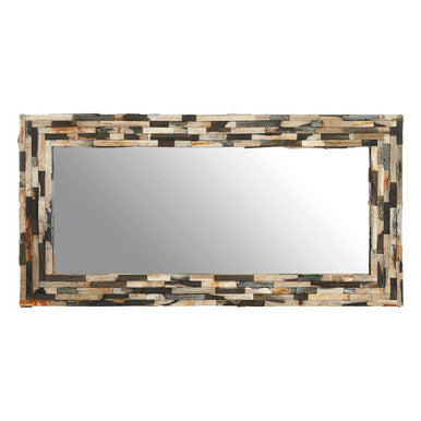 Orsina Relic Rectangular Wall Mirror – Mosaic Tiled Frame Decor