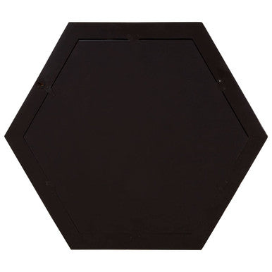 Orsina Harlo Hexagonal Wall Mirror – Ivory and Black Geometric Decor