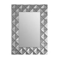 Orsina Soho Silver Geometric Wall Mirror – 3D Modern Statement Decor