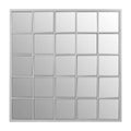 Orsina Descartes Silver Grid Frame Wall Mirror – Modern Vanity Decor