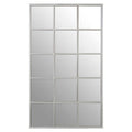 Orsina Descartes Large Silver Wall Mirror | Geometric Metal Frame