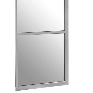 Orsina Descartes Large Silver Wall Mirror | Geometric Metal Frame