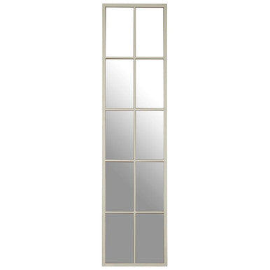 Orsina Descartes Tall Window Pane Wall Mirror | Silver Grid Design