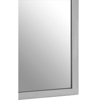 Orsina Descartes Tall Window Pane Wall Mirror | Silver Grid Design