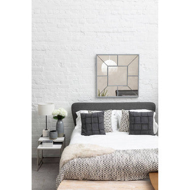 Orsina Descartes Large Silver Sunburst Wall Mirror – Solar Effect
