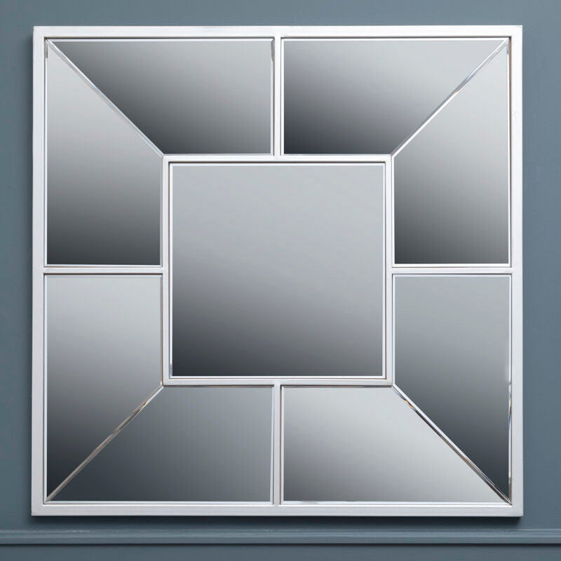 Orsina Descartes Large Silver Sunburst Wall Mirror – Solar Effect
