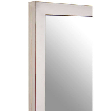 Orsina Descrates Square Window Pane Wall Mirror | Silver Stainless Steel