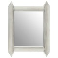 Orsina Clarice Wall Mirror – Art Deco Stainless Steel Silver Frame