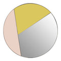 Orsina Arbus Round Wall Mirror – Geometric Gold & Rose Gold Art