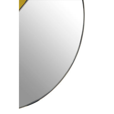 Orsina Arbus Round Wall Mirror – Geometric Gold & Rose Gold Art