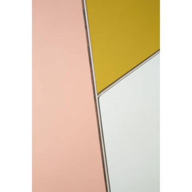 Orsina Arbus Round Wall Mirror – Geometric Gold & Rose Gold Art