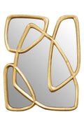 Orsina Pablo Abstract Wall Mirror – Gold and Green Geometric Decor