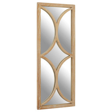 Orsina Kyra Wall Mirror – Geometric White & Natural Scandi Decor