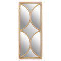 Orsina Kyra Wall Mirror – Geometric White & Natural Scandi Decor