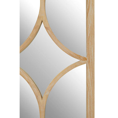 Orsina Kyra Wall Mirror – Geometric White & Natural Scandi Decor