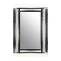 Orsina Issey Wall Mirror – Black and White Geometric Tribal Pattern