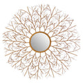 Orsina Zariah Twig Wall Mirror – Antique Gold Botanical Sunburst