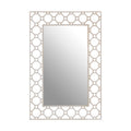Orsina Zariah Arabesque Wall Mirror – Antique Silver Geometric Decor