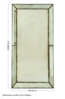 Orsina Riza Large Wall Mirror – Antique Glass with Bevelled Edges