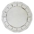 Orsina Riza Round Wall Mirror – Black Mosaic Effect Antiqued Glass