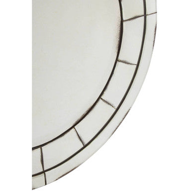 Orsina Riza Round Wall Mirror – Black Mosaic Effect Antiqued Glass