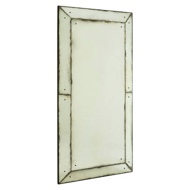 Orsina Riza Large Panelled Wall Mirror – Black Antique Glass Design