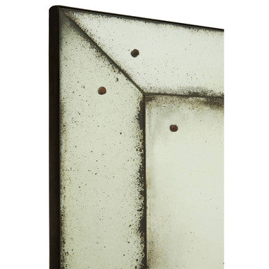 Orsina Riza Large Panelled Wall Mirror – Black Antique Glass Design