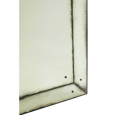 Orsina Riza Large Panelled Wall Mirror – Black Antique Glass Design