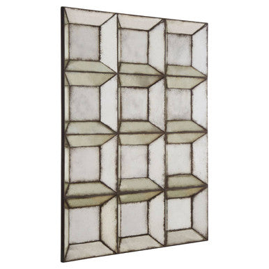 Orsina Riza Medium Multi Box Wall Mirror – 3D Geometric Design
