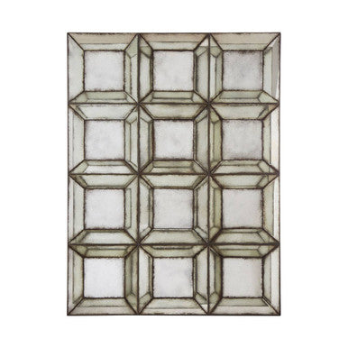 Orsina Riza Medium Multi Box Wall Mirror – 3D Geometric Design