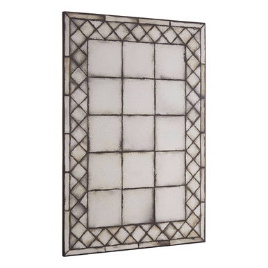 Orsina Riza Cross Frame Wall Mirror – Antique Glass Mosaic Design