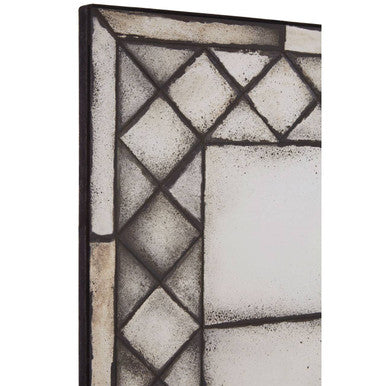 Orsina Riza Cross Frame Wall Mirror – Antique Glass Mosaic Design