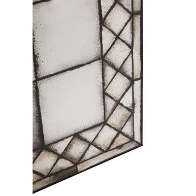 Orsina Riza Cross Frame Wall Mirror – Antique Glass Mosaic Design